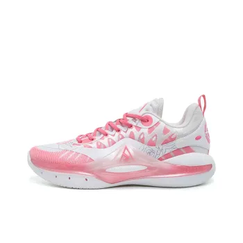 RIGORER Rieves Second Generation Basketball Shoes Men Low Top Zun Er White/Red Plum Pink