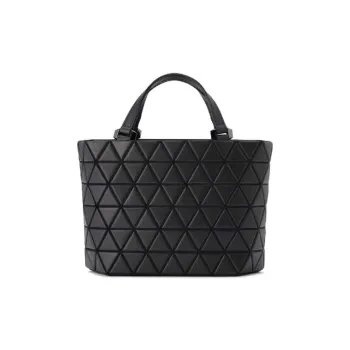 ISSEY MIYAKE Artificial Leather Tote Bag Shopping Bag Shoulder Bag Crossbody Bag Handbag Mini Women's Black