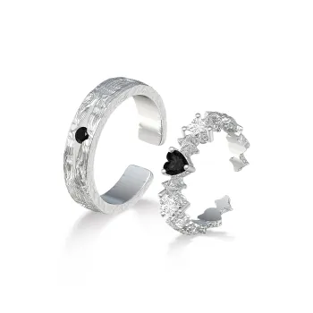ACROWM Gold Plated Copper Rings Unisex