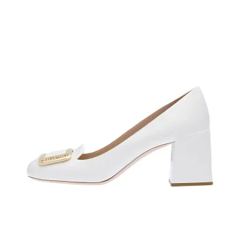 MIU MIU Chunky Heel High Heels Women's White