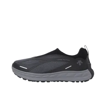 DESCENTE Anti Slip Wear Resistant Low Top Casual Shoes Unisex Black Gray