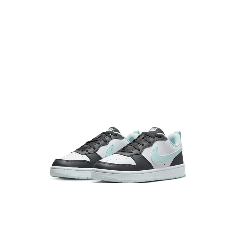 Nike Court Borough Anti Slip Wear Resistant Low Top Kids' Skateboarding Shoes Black Kids'-2