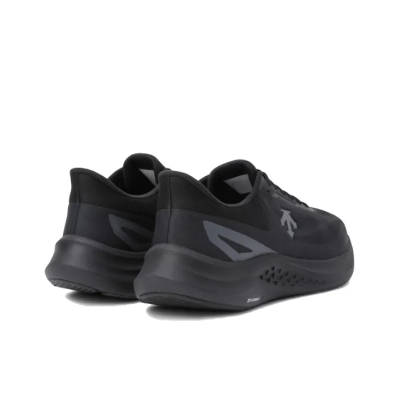 DESCENTE Run Step Cushioning Wear Resistant Low Top Casual Running Shoes Unisex Black-2