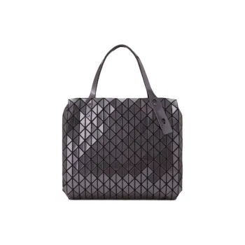 ISSEY MIYAKE Polyvinyl Chloride Resin Handbag Women's Charcoal