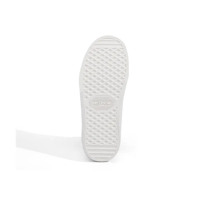 NSTCU Slip-Resistant Low-Top Skateboard Shoes Unisex White-4