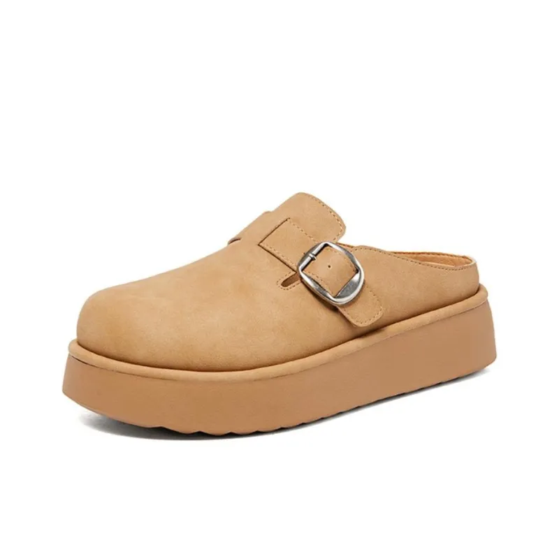 DAPHNE Slip Resistant Wrap toe Slippers Women's Camel-1