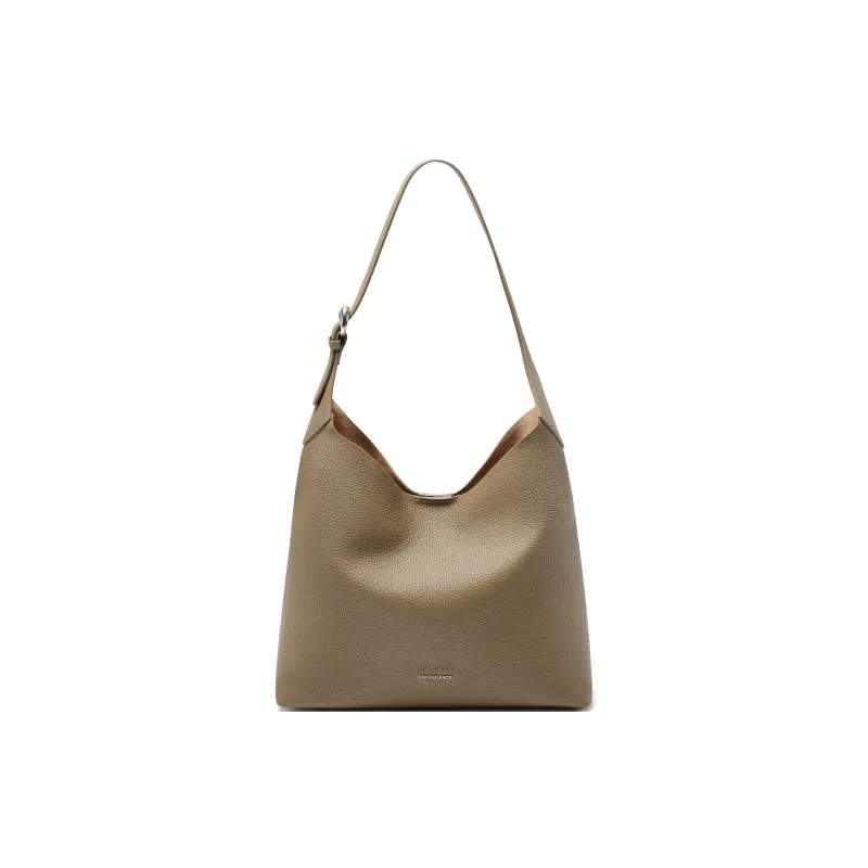 BELLE Cow Leather Bucket Bag, Shoulder Bag Tubas Women's Gray-0