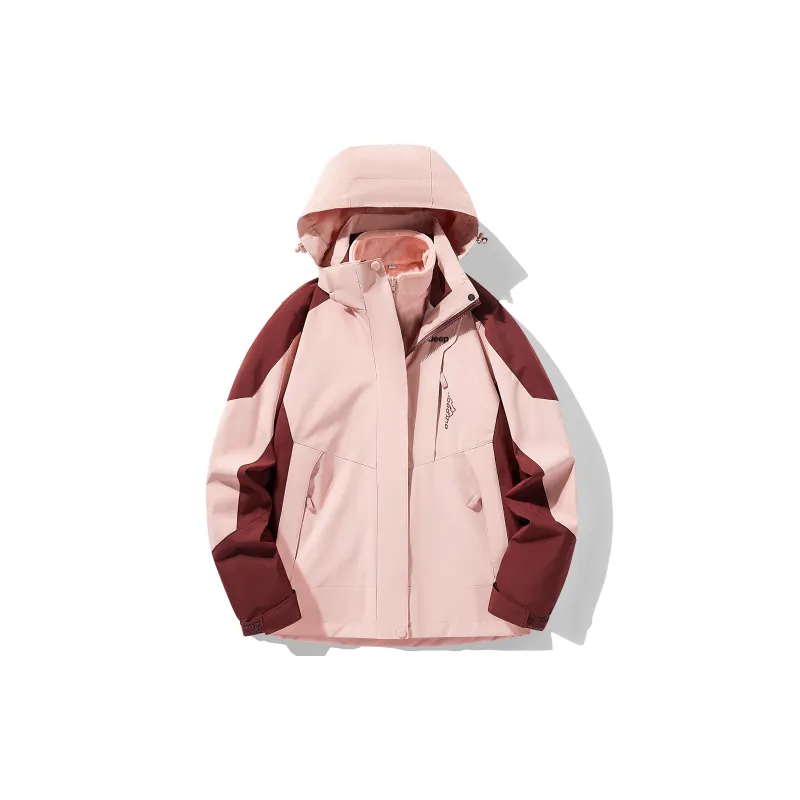 Jeep Water Resistant Windproof Breathable Wear Resistant Warm Windbreaker Jacket Unisex-7