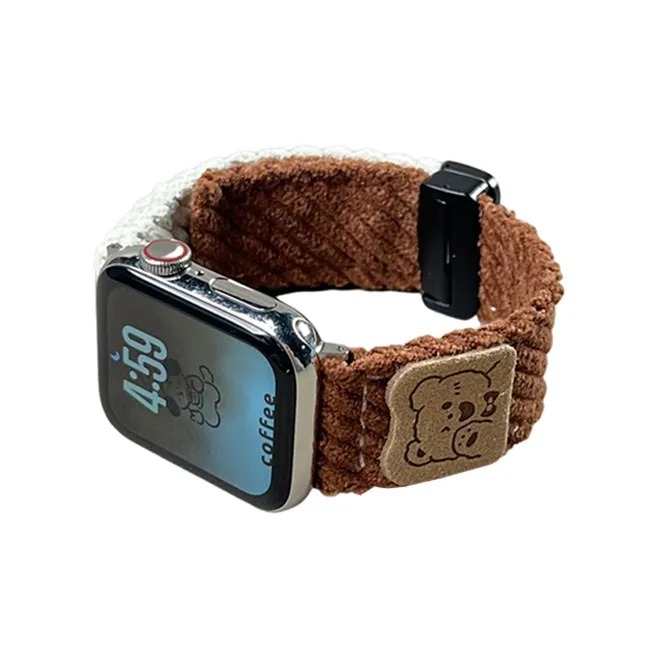 Miss Wrist Apple Compatibility Watch Band 145~208mm Corduroy Material-6