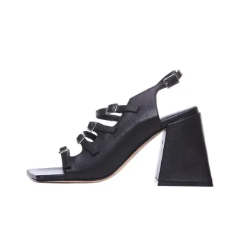 Vic Matie One Strap Sandals 10cm Women's Black
