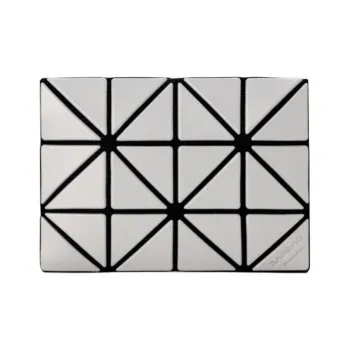 ISSEY MIYAKE Polyvinyl Chloride Resin Card Holder Women's Light Gray & Silver