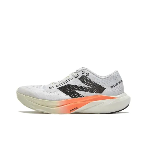 New Balance SuperComp Pacer V2 Anti Slip Wear Resistant Low Top Casual Running Shoes Men's White Beige Orange D Width