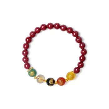 SEVEN COOK Reconstructed Cinnabar Bracelets Women's