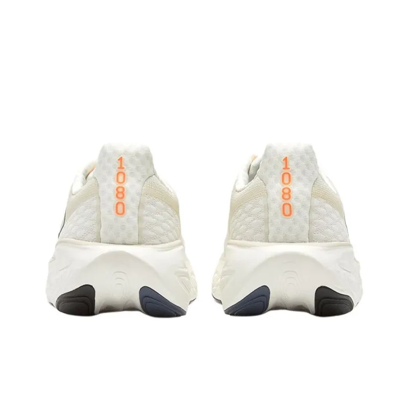 New Balance 1080v14 Anti Slip Wear Resistant Low Top Running Shoes Men's Ivory White 2E Width-3