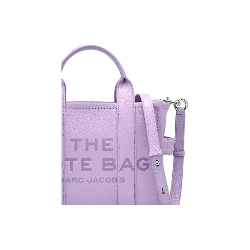 MARC JACOBS The Leather Small Tote Bag Wisteria Purple-4