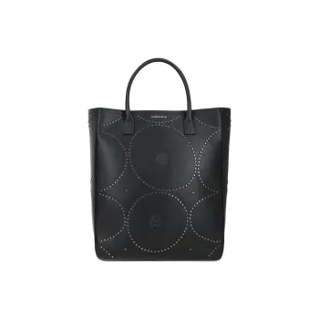 10 CORSO COMO Cow Leather Tote Bag, Shopping Bag, Shoulder Bag, Crossbody Bag, Handbag Medium Size Women's Black