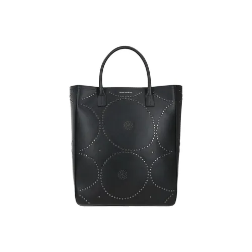 10 CORSO COMO Cow Leather Tote Bag, Shopping Bag, Shoulder Bag, Crossbody Bag, Handbag Medium Size Women's Black