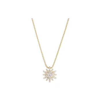 David Yurman 11mm 18kt Yellow Gold Starburst Pave Diamond Pendant Necklace