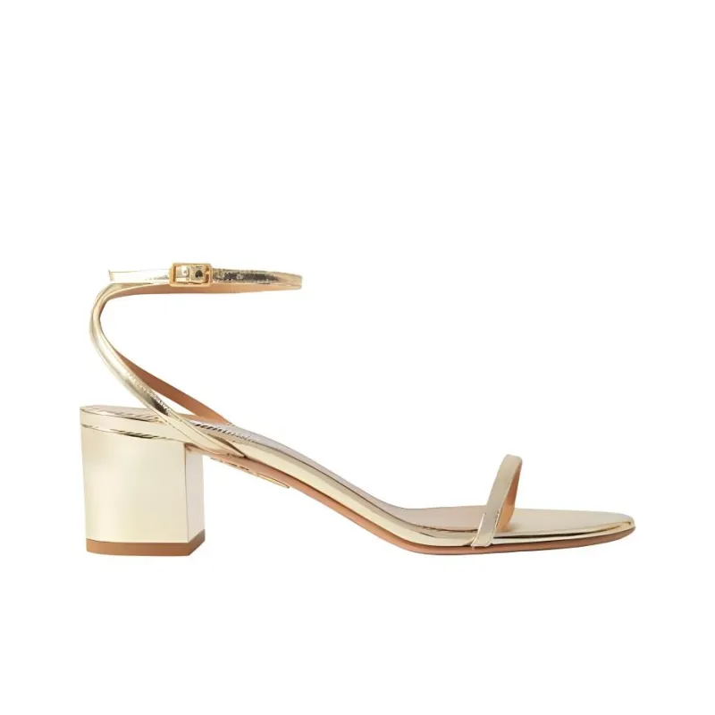 AQUAZZURA Olie Strap Sandals 5cm Women's Gold-1