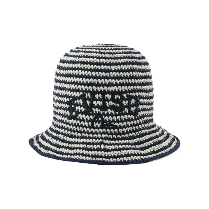 EVISU Cotton Bucket Hats Unisex Navy Blue-0