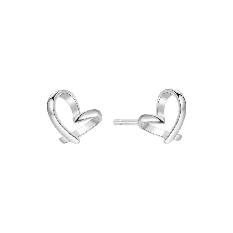 Branded Jewelry Sterling Silver S999 Stud Earrings Women's-7