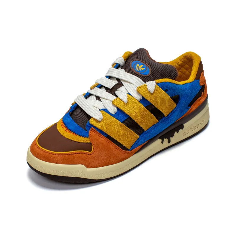 Adidas Originals FORUM Anti-Slip Wear-Resistant Low-Top Skateboard Shoes Unisex Brown Blue-2