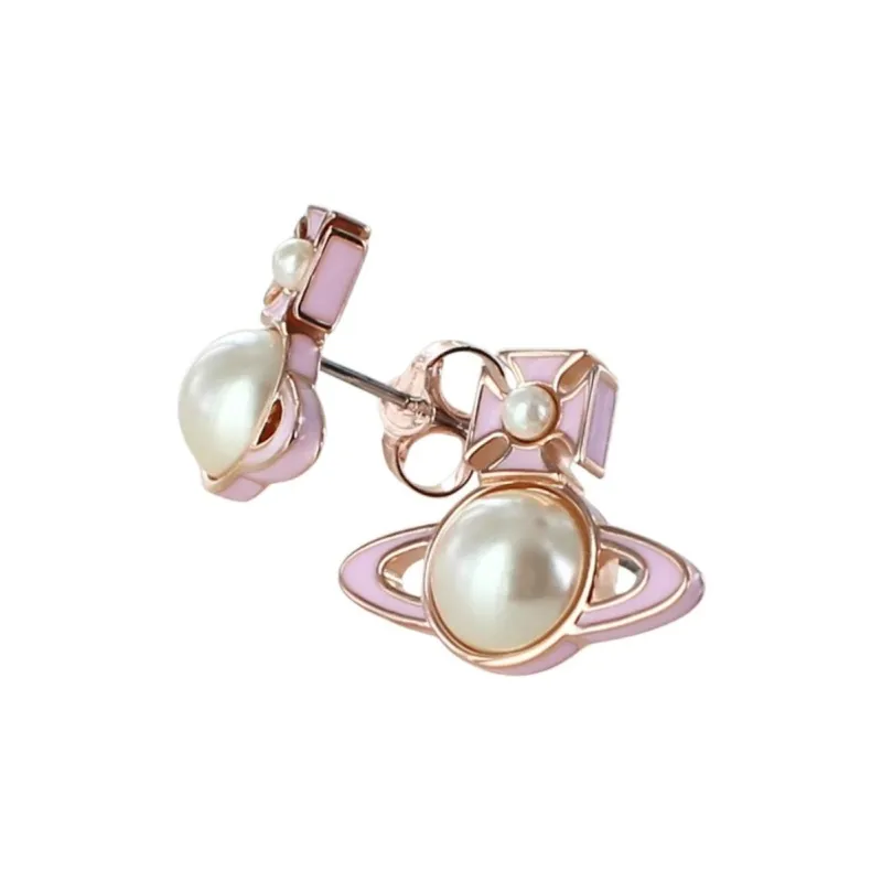 Vivienne Westwood Brass Earrings Women's Pink-1