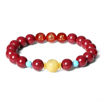 YFANXI Reconstructed Cinnabar Bracelets Women's