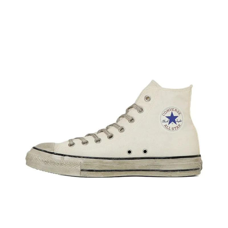 Converse All Star Anti Slip Wear Resistant High Top Canvas Shoes Unisex White-1