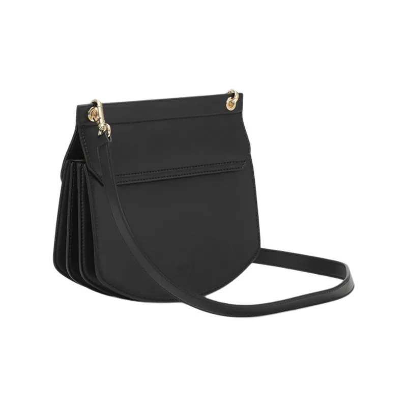 GANNI Recycled Leather Shoulder Bag Trumpets Women's Black-1