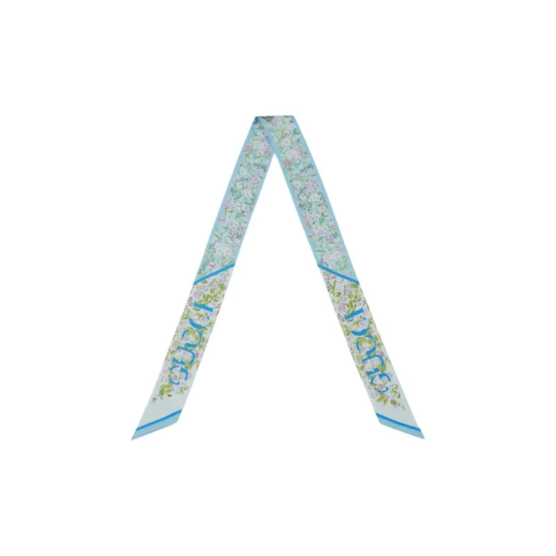 GUCCI Silk Silk Scarves Women's Light Blue-0
