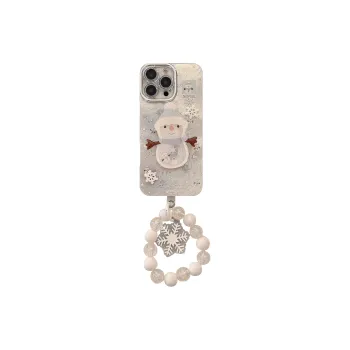 QIZHENG ABS+PC Material Snowflake One Piece Phone Case Compatible With Apple 16 Pro Max/15/14/13/12/11