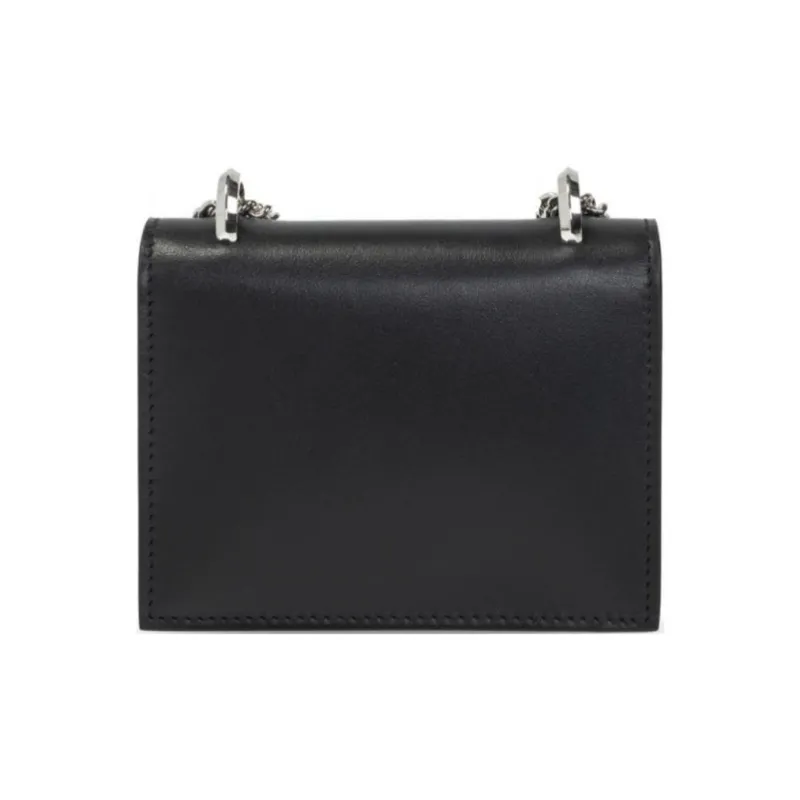 Jimmy Choo Calfskin Shoulder Bag, Crossbody Bag Women's Black-4