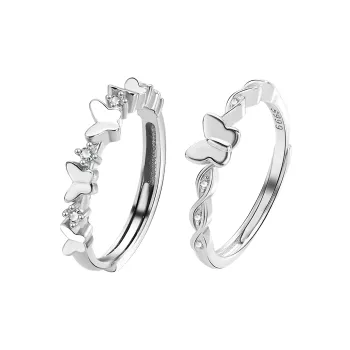 CLARKIA FLOWER Cubic Zirconia Rings Women's