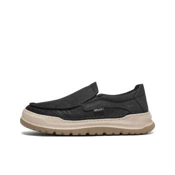 BELLE Anti-Slip Wear-Resistant Low-Top Casual Shoes Men's Gray Black