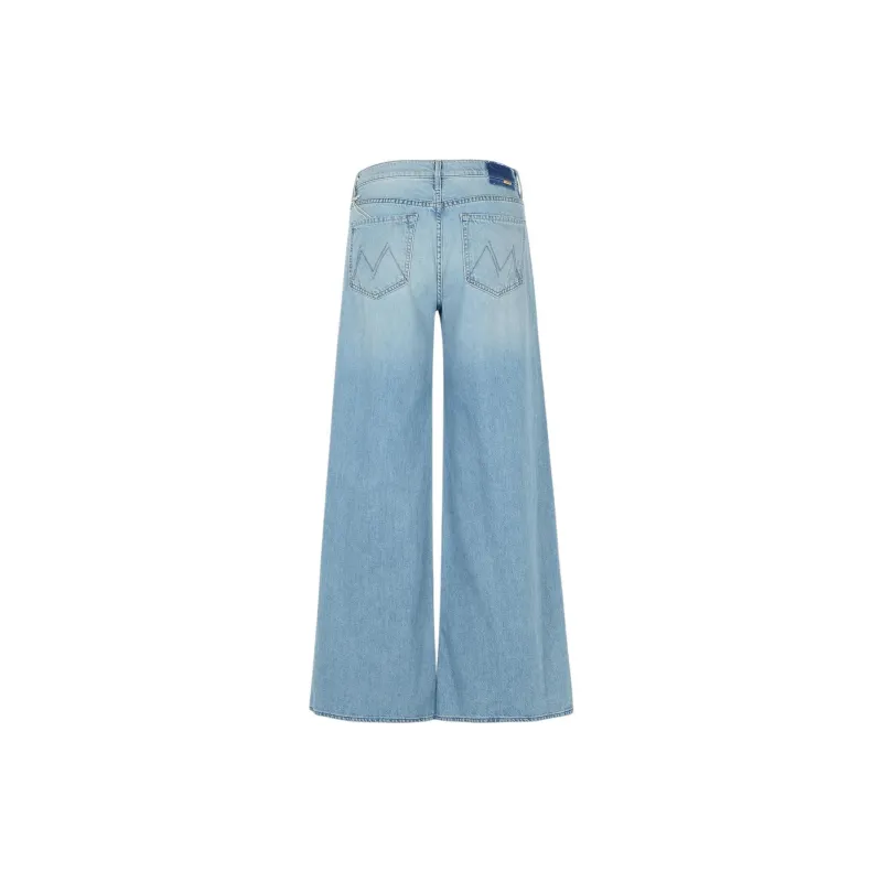 MOTHER Logo Patch Wide Leg Jeans-1