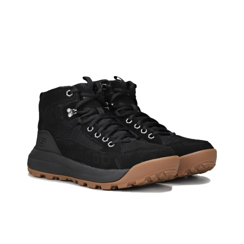 Skechers Anti Slip Wear Resistant High Top Casual Shoes Men's Black-2