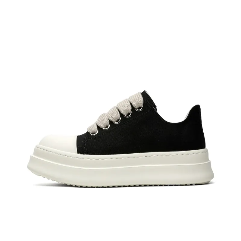 Chi Wolf Slip Resistant Low Top Skateboard Shoes Men's Black-0