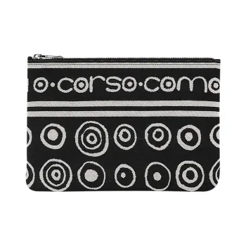 10 CORSO COMO Fabric Clutch Unisex Black & Beige