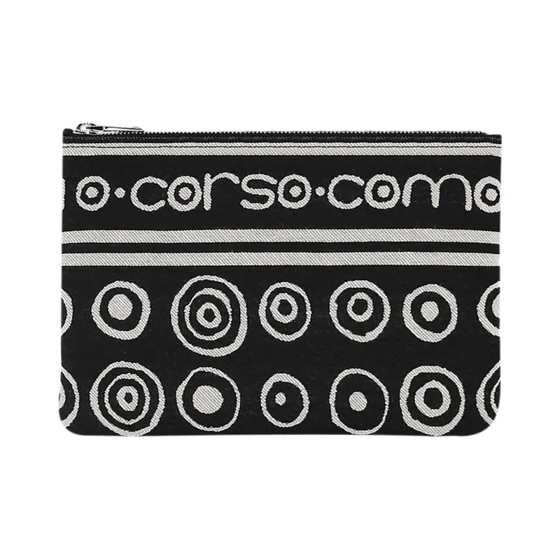10 CORSO COMO Fabric Clutch Unisex Black & Beige-0