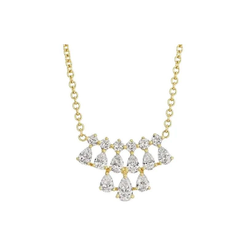 Anita Ko 18K Yellow Gold Small Daphne Diamond Necklace-1