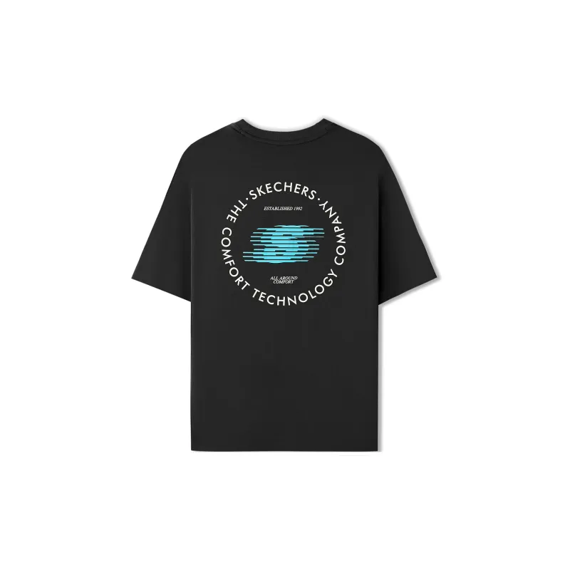 Skechers Leisure Sports Series T Shirt Unisex Carbon Black-1