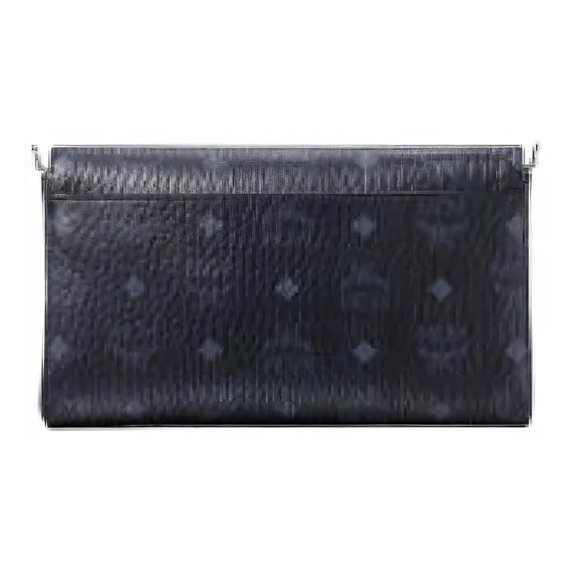 MCM Millie Visetos Artificial Leather Chain Bag, Crossbody Bag, Shoulder Bag Medium Size Women's Black-1
