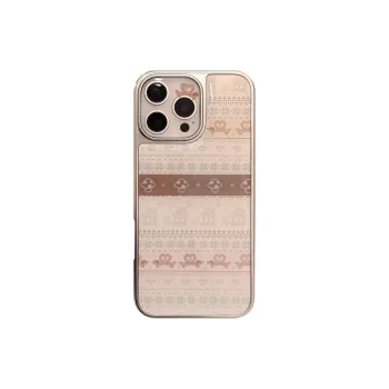 QIZHENG TPU Material Ins Fair Isle Phone Case Compatible With Apple 16 Pro Max/15/14/13/12/11