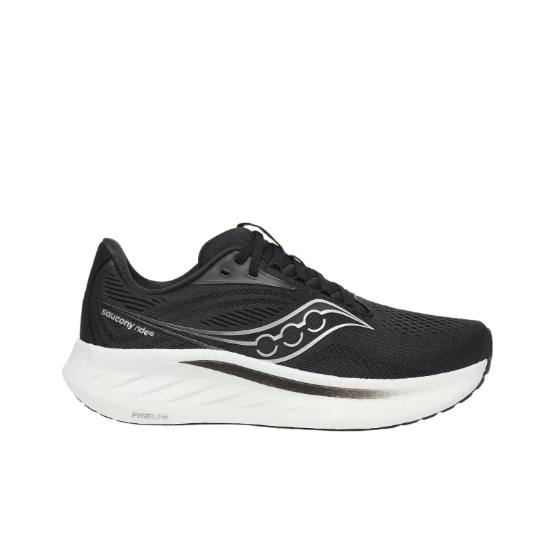 Saucony Ride 18 Black White-1