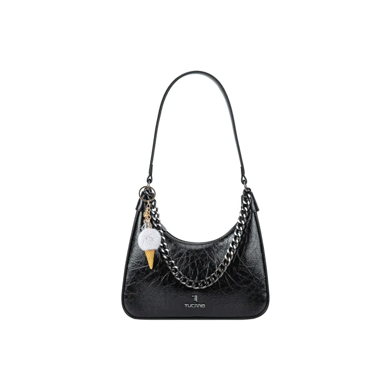 TUCANO Cow Leather One Shoulder Shoulder Bag Handbag Crossbody Bag Regular Women's Brown/Black-5