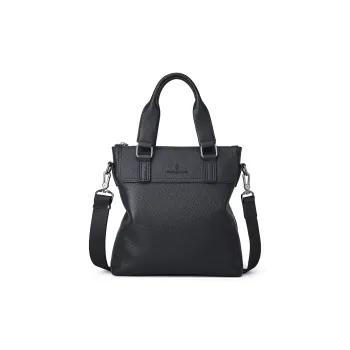 ROBERTA DI CAMERINO Cow Leather Briefcase Medium Size Men's Black