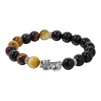 OWNCOOL Agate Sterling Silver Beaded Bracelet Box Unisex