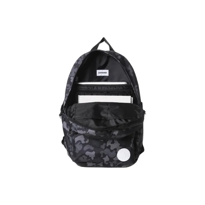 Converse Polyester Backpack Unisex Black Camouflage-4