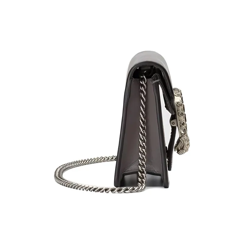 GUCCI Dionysus Leather Chain Bag Crossbody Bag Shoulder Bag Women's Gray-3